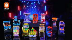 Mini Blocks Game Console Motorcycle Vehicle Cute Building Blocks Assemble Blok Pembinaan潮流电玩代步工具方橙积木