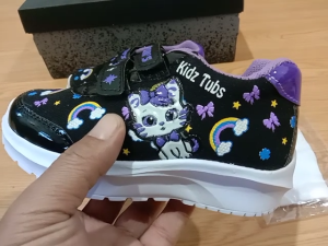 Sepatu Sekolah Anak Perempuan Karakter Cantik Kuda Pony Kitty Frozen Elsa Warna Hitam Ping Ungu Umur 6-10 Tahun Paud Tk Sd-Kelas 1 2 3 4 5 6 7 8 9 0-KIDZTUBS1430061424