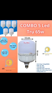 COMBO 5 Đèn Led Trụ 20w/30w/40w/50w/65w Siêu Sáng