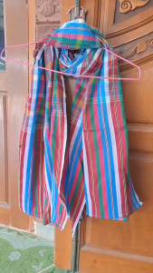 ผ้าขาวม้าพื้นเมือง เย็บชายทุกผืน พร้อมใช้งาน ของขวัญ ของฝาก ของที่ระลึกงานเกษียณ ขนาด 90x150 ซม.