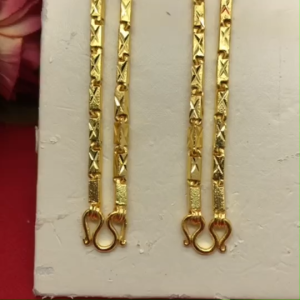 สร้อยคอทองลายปล้องอ้อยตัดลาย ก้านไม้ขีด ความยาว 20 24 นิ้ว เทียบเท่า 3-5 บาท ชุบทอง สร้อยแฟชั่น ใช้ได้ทุกโอกาส พร้อมส่ง