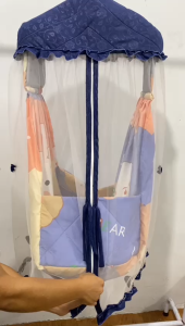 ANEKA BEDSHEET - Kelambu Ayunan Bayi Saja (Model Resleting)