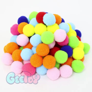 100pcs DIY Jewelry Colorful High Elasticity Poms Kids Clip Ball Math Educational Toys