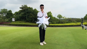 Ô golf 2 màu đen trắng 2 lớp Playeagle Japan Golf