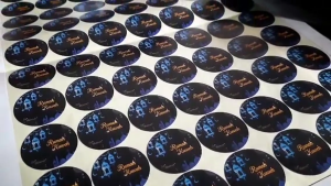 SBC 2-15 Cetak Stiker Thank You Olshop Chromo Bulat Label Makanan Print Sticker Custom Kemasan T1
