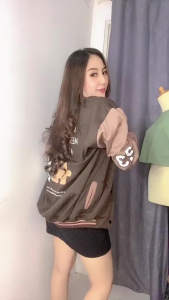 Jaket Baseball Varsity Wanita Oversize M-XXL & Jaket Sweater Cewe Gaya Korea Dewasa Anak Remaja Kece