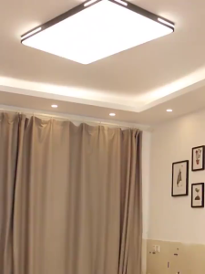 GOGEOUS Lampu Plafon Minimalis Modern Persegi Plafon Pvc 18/36/65W 3 Warna Lampu Hias Led Ceiling Kecerahan Yang Bisa Disesuaikan Ruang Tamu Kamar Tidur Gantung Lampu Plafon LED