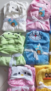 Khăn quấn ủ hình thú cho bé trai và bé gái Khăn quấn cho trẻ sơ sinh chất liệu vải bông mềm mịn