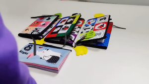 Mirror Cloth Book Foldable Book Baby Toy  0-2 years old Early Education Cognitive Ring Paper Book Childrens Day Gift