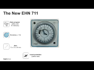 HAGER TIMER EH711/EHN711 24 HOURS TIMER Analogue Time Switches / DLX LK711 24hour Timer Switch / EPS 24 hrs Time Switch