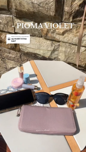 DEOBAGS TAS NEO WANITA /T AS PIOMA SELEMPANG WANITA MINI CUIRHONEY KULIT MURAH / TAS LE PLIEGE CUIR TO HANDLE PIOMA  VIOLET 0095013