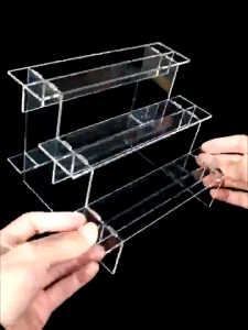 ชั้นวางโมเดล ชั้นวางของอะคริลิค 29/35/40cm ชั้นวางอะคริลิคใส สำหรับ ตู้โชว์กระจกและ IKEA แบบ 5/4/3 ชั้น ขนาด