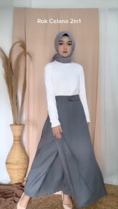 Rok Muslimah Rok Celana 2in1 Katun Madina