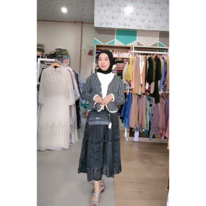 Rok 2152-1 Anindya Fashion Presents Busana Muslim Rok Wanita Motif Polos Dengan Desain Line A Full Furing Bahan Shimer Silk Premium Good Quality Halus Lembut Look Casual Simple Basic Kekinian dan Elegan  Model Terbaru
