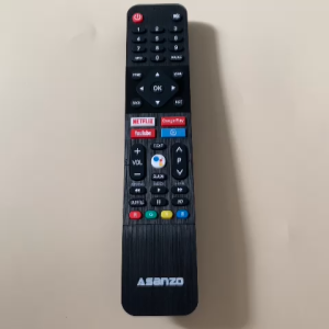 Điều khiển tivi Asanzo giọng nói màu đen remote tv asanzo chính hãng các dòng Smart TV - Hàng mới 10% tặng kèm pin