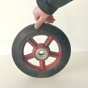 ✅【Local delivery】✅ HEAVY DUTY PUSH CART STEEL BODY RUBBER WHEEL 6 8 INCH