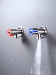 Van Khóa Nước Nóng Lạnh Bằng Thép Không Gỉ Gắn Tường Giúp Giảm Áp Lực Nước Vòi Xịt Bồn Cầu Chậu Rửa