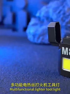 New rechargeable arc outdoor multi-function lighter flashlight dual arc lighter