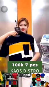 Kaos Distro 7pcs Laki-laki Grosir Murah Pria Baju Cowok Keren