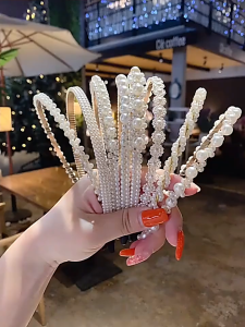 Cài tóc đính hạt châu lấp lánh sang trọng phong cách cổ điển H30