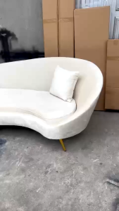 Ghế sofa cong 1m70 sofa hạt đậu - ghế đặt phòng spa siêu sang (tặng 2 gối) - làm màu theo đòi hỏi - bh 12 tháng