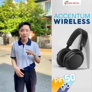 Tai nghe chụp tai Bluetooth Sennheiser Accentum Wireless ACAEBT - Hàng chính hãng - Thiết kế đơn giản tính năng chống ồn chủ động ANC màng loa 37mm thời lượng pin lên đến 50 giờ