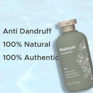 [ ANTI-DANDRUFF & ANTI-ITCH SHAMPOO ] NAKAMI Anti Dandruff Shampoo for Itchy Scalp & Flakes Relief Smoothening Anti-Frizz Hydrating Moisturizing Shampoo Strengthens Hair Roots Nourishing Hair Care Long Lasting Fragrance Best Shampoo for All Hair Types