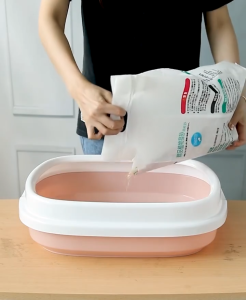 Cat Litter Box Bak Pasir Kucing Baskom Pasir Kucing Litter Pelatihan Toilet Hewan Peliharaan