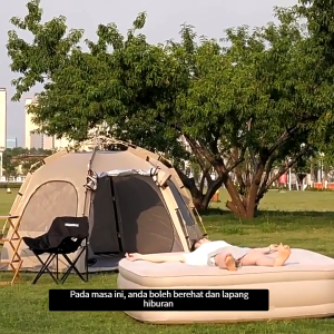 ที่นอนลมพร้อมปั๊มลม เสื่อตั้งแคมป์กลางแจ้ง เสื่อลม เสื่อนอนพร้อมหมอน ที่นอนลม 5 ฟุต 3 ฟุต