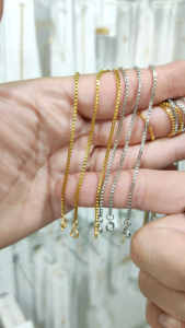 Lắc chân nữ mắt xích vuông titan không đen gỉ không gây dị ứng dây trơn thanh mảnh không vướng chân hjhjshoptrangsuc