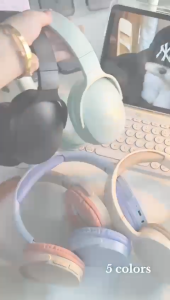 P2961 Headphone Wireless Bluetooth Headset Hifi Stereo Bass TF AUX Support - Cream