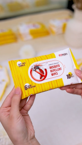 (HÀNG CÔNG TY) Khăn ướt chống muỗi EcoWipes đuổi muỗi hiệu quả an toàn lành tính với làn da em bé