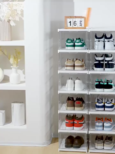 Cologer Installation-Free Foldable Shoe Rack Organizer Heavy Duty Stackable Shoe Box Organizer Shoe Storage 3/6/8/9/10Layers#XH001