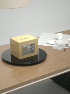 【Warranty 1 Year】Safety Box Strongbox Mini Lockable Money Cash Jewelry Storage Box Steel Safe