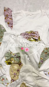 setelan anak perempuan celana motif bunga usia 1 tahun sampai 6 tahun