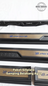 Paket Sillplate Samping Belakang Pijakan Kaki Belakang Samping All New Agya 2023 Hitam Kombinasi