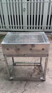 Lò nướng hộp inox chân đứng VŨ KHẢI kích thước 30cmx50cm40cmx60cm50cmx80cm. Chân đứng cao 75cm