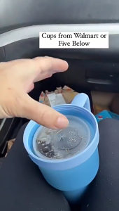 AI-C1114 Stadium Tumblr Cup dengan Wadah Makanan 2IN1 Snack Mug With Drink Cup Gelas Plastik Travel