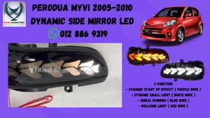 Perodua Myvi 2005 - 2010 4 Function Dynamic Side Mirror Led With Signal Running ( Smoke )