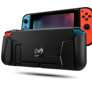 Nintendo Switch OLED Protective Case - Ergonomic Grip Cover with Dual Cartridge Storage