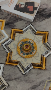 Ornament Plafon Hias PVC C 01 Ukuran 40cm x 40cm Bahan Figura Berkualitas Model Bintang