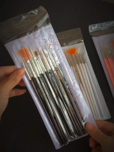 Happy Pretty Shop 15pcs Fine Detail Paint Brush Set Acrylic UV Gel Drawing Dotting Manicure Nail Art Design Tools Makeup Accessorie Gel Brush