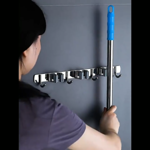 Jepitan Mop/ Gantungan sapu pel with hook stainless 304/Broom clip with hook 304-Unique Home Store