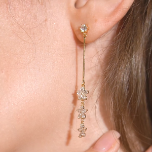 Mikana Petal Charm 14k Gold Plated Jukia Dangling Earrings Accessories Jewelry for Women flower jewelry for woman earing earings