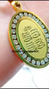 KALUNG LIONTIN LAFADZ ALLAH DESAIN PERMATA ANTI LUNTUR DAN ANTI KARAT (COD)
