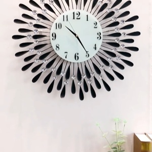 Minimalist Wall Clock Living Room Decoration Wall Clock Silent Watch Personalized Creative Clock Home Watch Modern European Quartz Clock (38/60 cm) Easy to Hang and Install Battery Powered