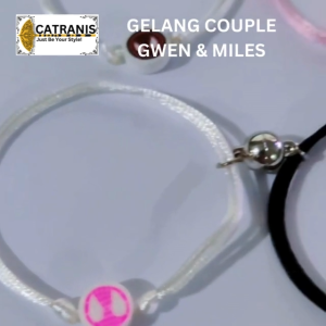 CATRANIS gelang spiderman miles gwen hitam pink putih gelang couple persahabatan pasangan waterproof