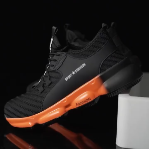 Work Safety Shoes For Men Women Breathable Work Sneakers Steel Toe Shoes Anti-Puncture Safety Protective Shoes