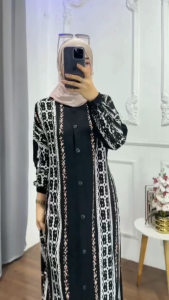 GAMIS TWILL HITAM SERIES BUSUI FRIENDLY