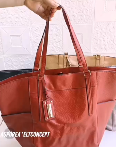 💥SALE💥MANGO Python Textured Tote Bag (Black Khaki Green Red Grey Camel Yellow)